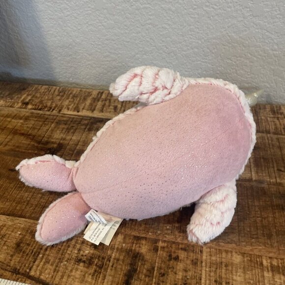 First Impressions Macys Macy's Stuffed Plush Narwhal Pink Whale Unicorn Horn - Picture 8 of 9